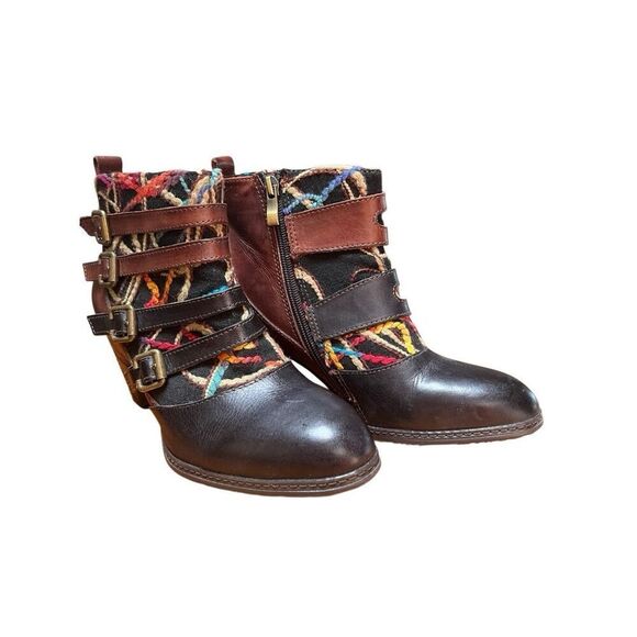 Spring Step L'Artiste Women's Redding Boot SZ 38/8 Block Heel Brown/ Tan NWOB - Picture 6 of 12